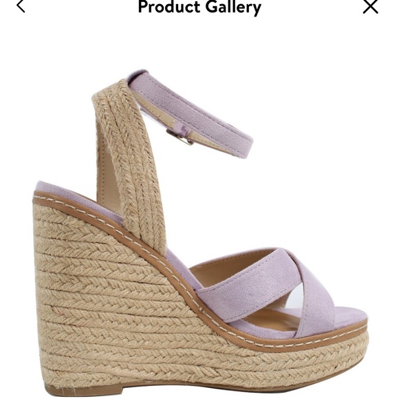Shannon Lavender Cross Strap Wedges - pink lily soda - Picture 3 of 3